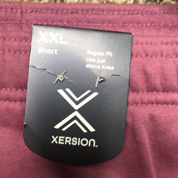 Xersion Women’s Pink Crushed Berry Quick Dri Drawcord Elastic Waist Shorts XXL - Picture 3 of 6